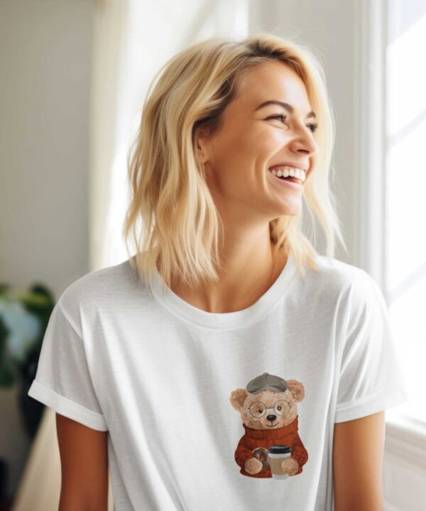 Coffee Teddy Oversize Kadın T-shirt