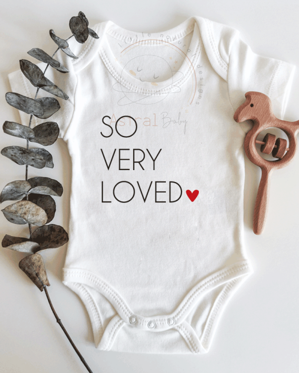 So Very Loved Yazılı Kısa / Uzun Kol Çıtçıtlı Bebek Body