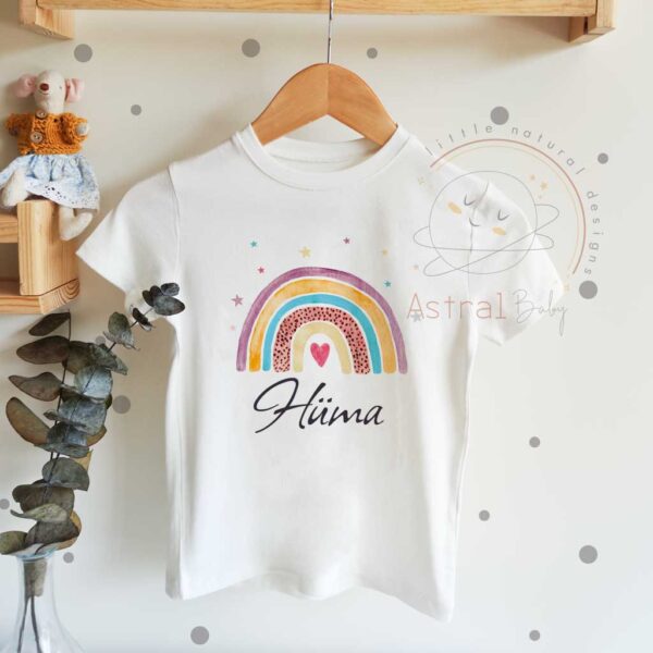 Renkli Gökkuşağı Desenli Çocuk T-shirt