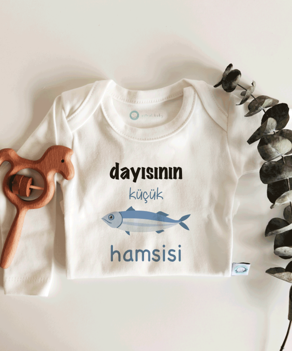 Dayısının Küçük Hamsisi Kısa / Uzun Kol Çıtçıtlı Bebek Body