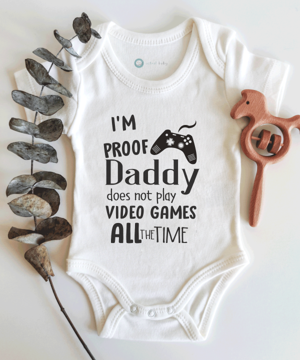 I'm Proof Daddy Kısa / Uzun Kol Çıtçıtlı Bebek Body