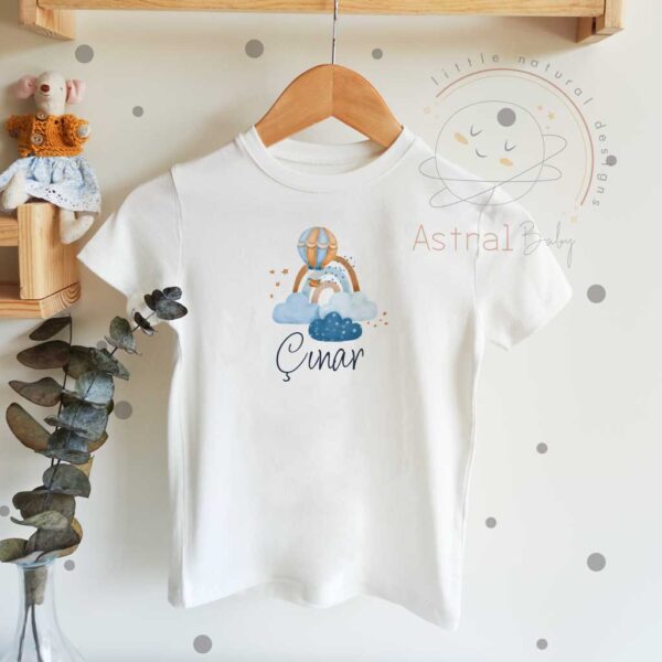 Mavi Tasarım Balon Temalı Çocuk T-shirt