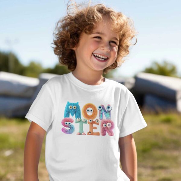 Monster Desenli Çocuk T-shirt