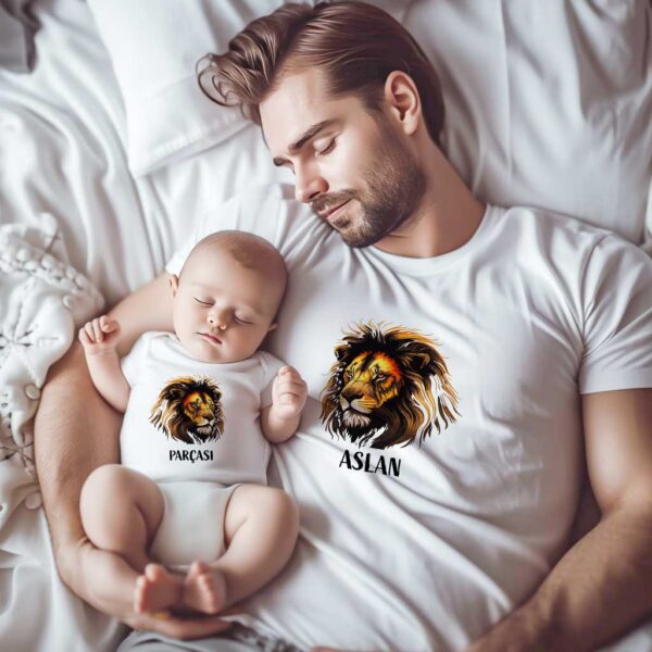 Sarı Aslan ve Parçası Baba & Bebek Kombin