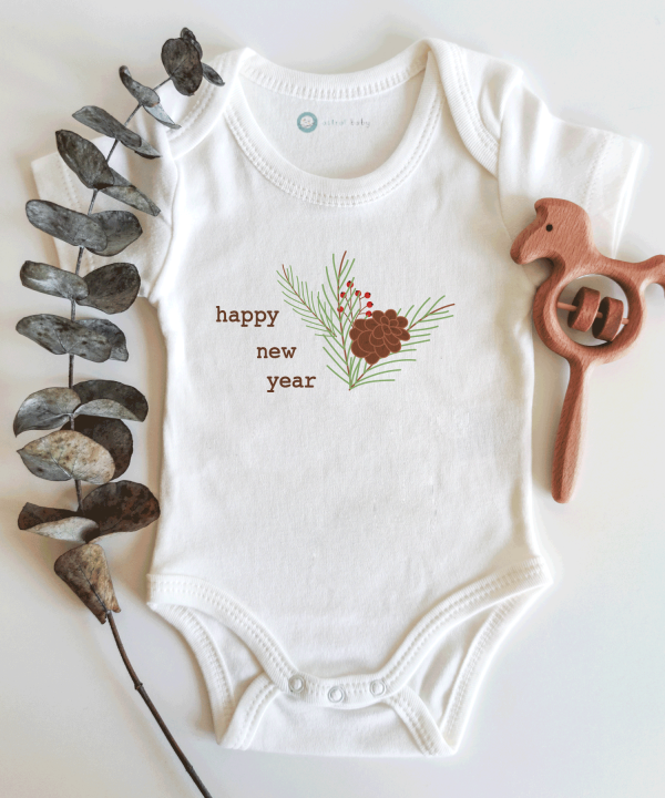 Happy New Year Kısa / Uzun Kol Çıtçıtlı Bebek Body